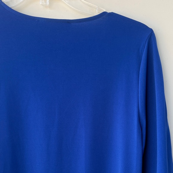 Michael Kors Royal Blue V-Neck Blouse - Picture 6 of 8